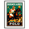 Póster deportivo de Buenos Aires en tonos verdes y grises, ideal para los amantes del deporte. Disponible en tamaños 50x70 o