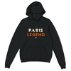 Hoodie Tennis Paris Legend ultimate comfort style thick pullover 50 % cotton polyester blend hood drawstring air jet fabric softness front pocket cuffs spandex waistband