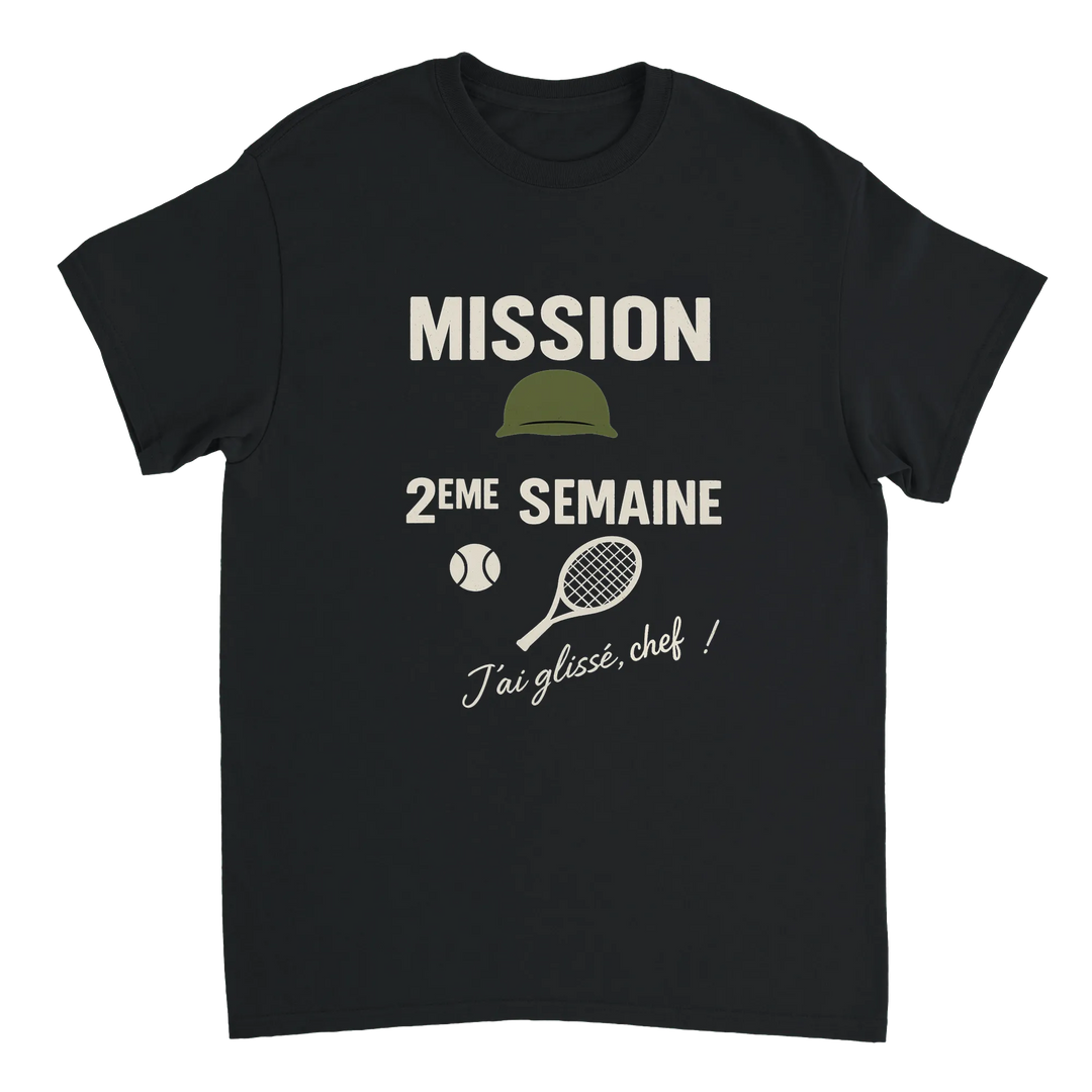 Image Black de Mission 2eme Semaine Tennis Tshirt 4 [color:black] [view:front]