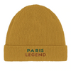 Image Mustard de Beanie Tennis Paris Legend  2 - Cotton Bio, Embroidered Design