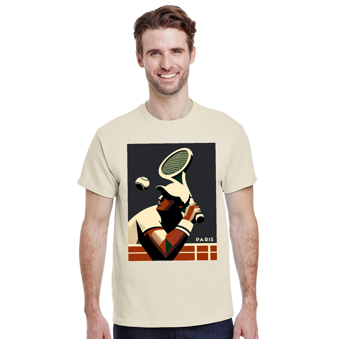 T-shirt vibrante de ténis, ideal para usar em campo e fora dele, com conforto e durabilidade