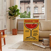 Affiche captivante thème cocktail Manhattan couleurs rouge noir espace style élégance intérieur disponibles cm A0
