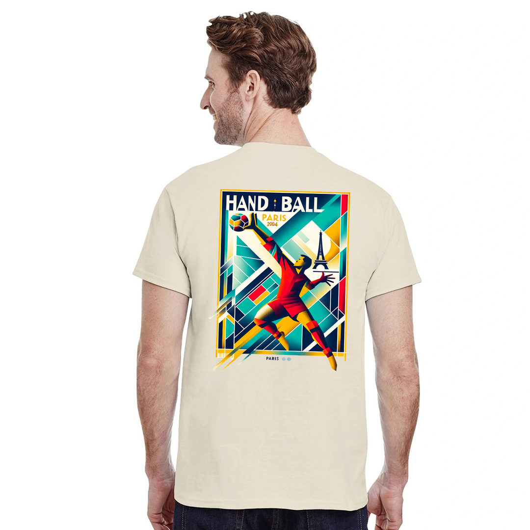 Handball Paris T-shirt med stilren design som hyllar handbollen och Paris. Finns i storlekarna S till XXL