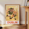 magnifique vintage un éléphant rugby Dublin style Art Déco unique affiche 50x70 30x40 une touche originale décoration poster charme cadre