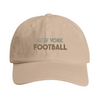 casquette New York Football Broded Cap accessoire vintage idéal 100 % coton brossé élégant profil baslets œil réglable effet laiton visière pré-incurvée tenues