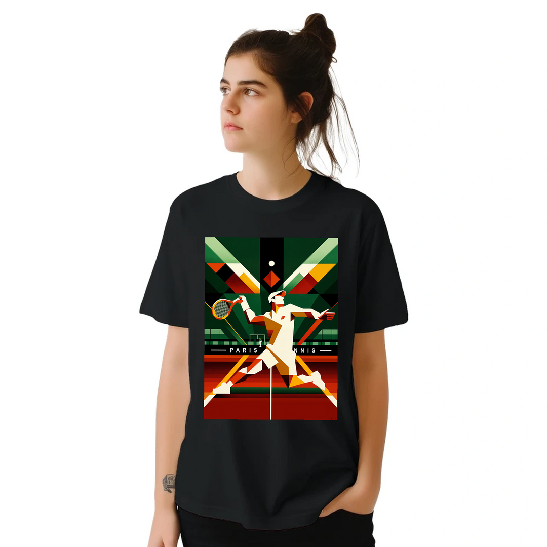 T-shirt τένις Παρισιού με κομψό σχέδιο, ιδανικό για γήπεδο και καθημερινές εμφανίσεις