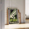 esprit Wimbledon Affiche élégante couleurs noir orange Parfaite passionnés tennis œuvre format 50x70 30x40 style intérieur pièce unique sublimez décor disponible cadre