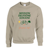 Mission 2ème Semaine Tennis Sweater un sweat - shirt épais 50 % coton polyester une douceur ultime coutures tricot élastique coupe classique confortable idéal quotidien