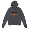 comfort style Hoodie Paris Tennis thick unisex pullover soft 50 % cotton polyester blend hood front pocket air jet fabric pilling perfect cuffs spandex waistband snug fit