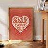space vibrant self love club motivation poster energetic orange red hues positivity confidence dimensions convenience