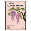 enchanting Lisbon Flower Market Poster vintage botanical 11 design lush green gray tones exquisite art print essence vibrant scene decor A4 cm A0 sizes
