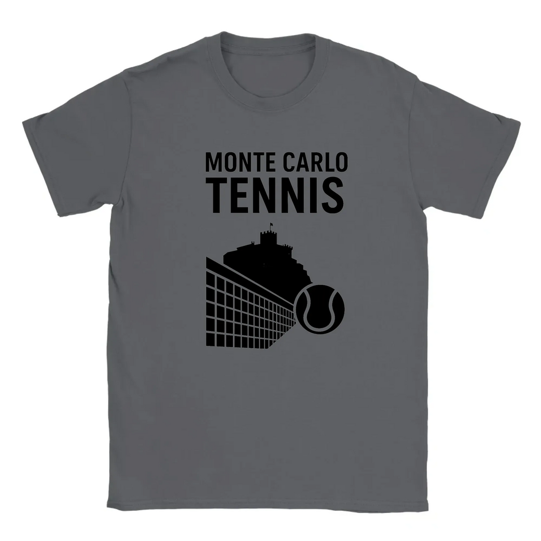 T-shirt temática de ténis Monte Carlo, com design vibrante e confortável, disponível em várias tamanhos