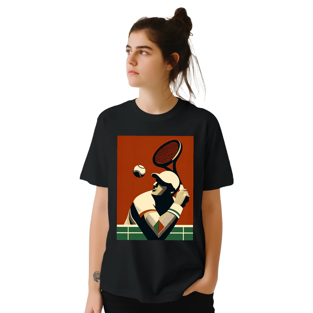 T-shirt T - shirt unique tennis passion sport un design moderne dynamique matches sorties incontournable maintenant style dure coton première qualité une tenue longue durée