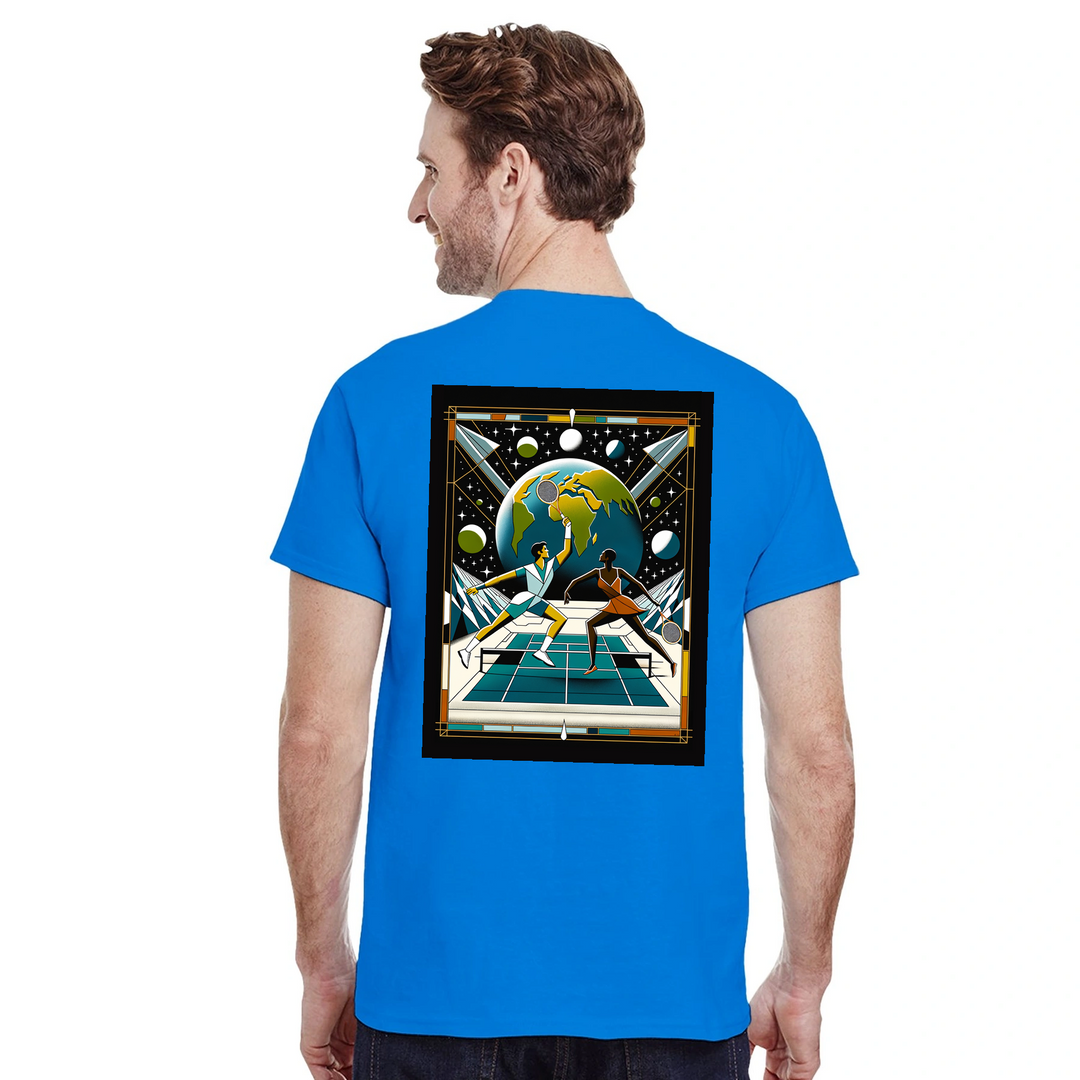T-shirt Tennis Moon, design único que combina amor pelo ténis com um toque celestial. Confortável e estiloso, disponível em v