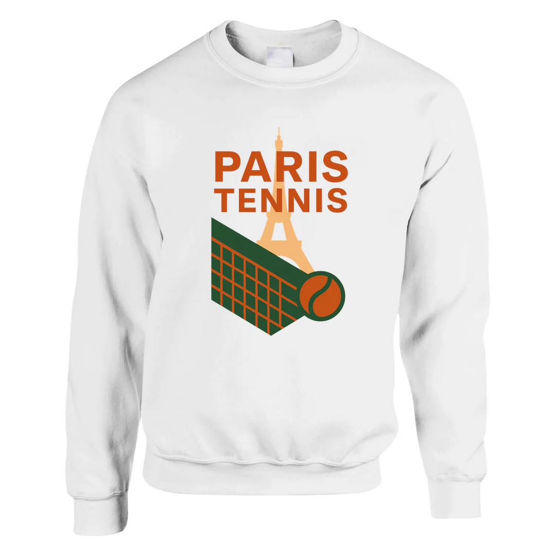 Parīzes tenisa džemperis ar mīkstu un izturīgu audumu, kas sastāv no 50% kokvilnas un 50% poliestera. Klasisks griezums un el
