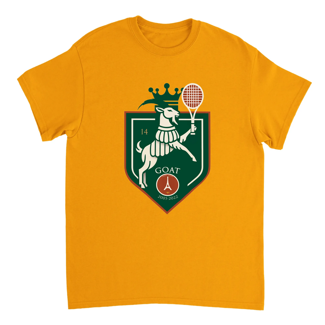 T-shirt exclusivo em homenagem a Rafa Nadal, feito em algodão premium, ideal para fãs de ténis