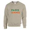 cozy style Sweater Paris Tennis thick unisex sweatshirt 50 % cotton polyester blend ultimate softness air jet fabric pilling double needle stitching classic cut men women comfort
