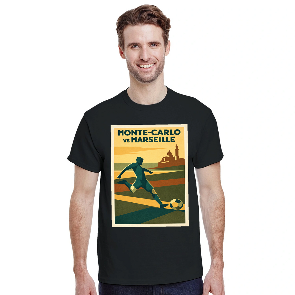 T-shirt love Monte Carlo Monaco football stylish t shirt fans tee vibrant design spirit game comfort style ideal casual outings days today soft breathable cotton fabric