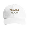 Gorra vintage bordada con motivo luna Fórmula 1, diseño de perfil bajo
