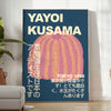 Yayoi Kusama Pumpkins plakāts ar pievilcīgām brūnām un pelēkām krāsām, izmēros 50x70 vai 30x40 cm, ideāli piemērots mājas dek