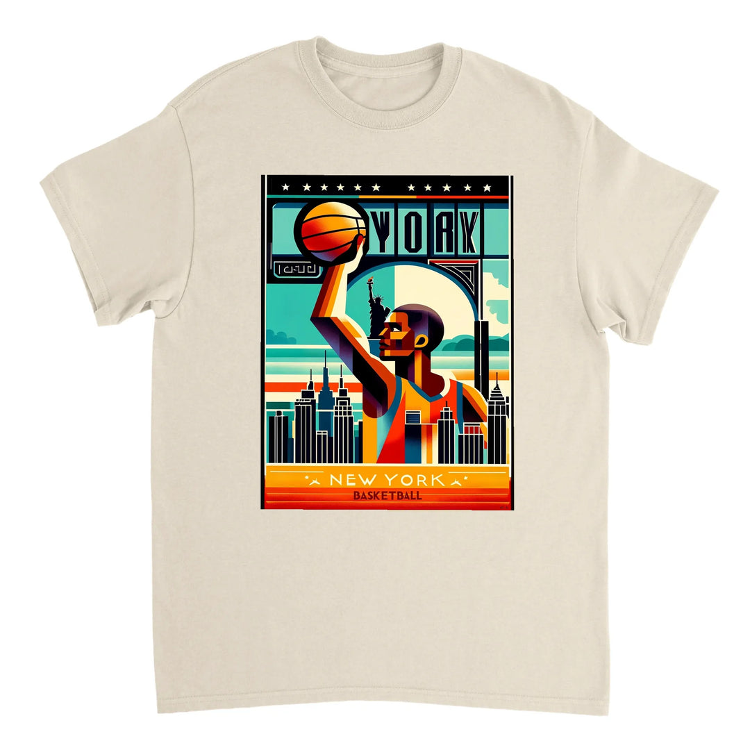 Image Natural de New York Basket Tshirt [color:natural] [view:front]