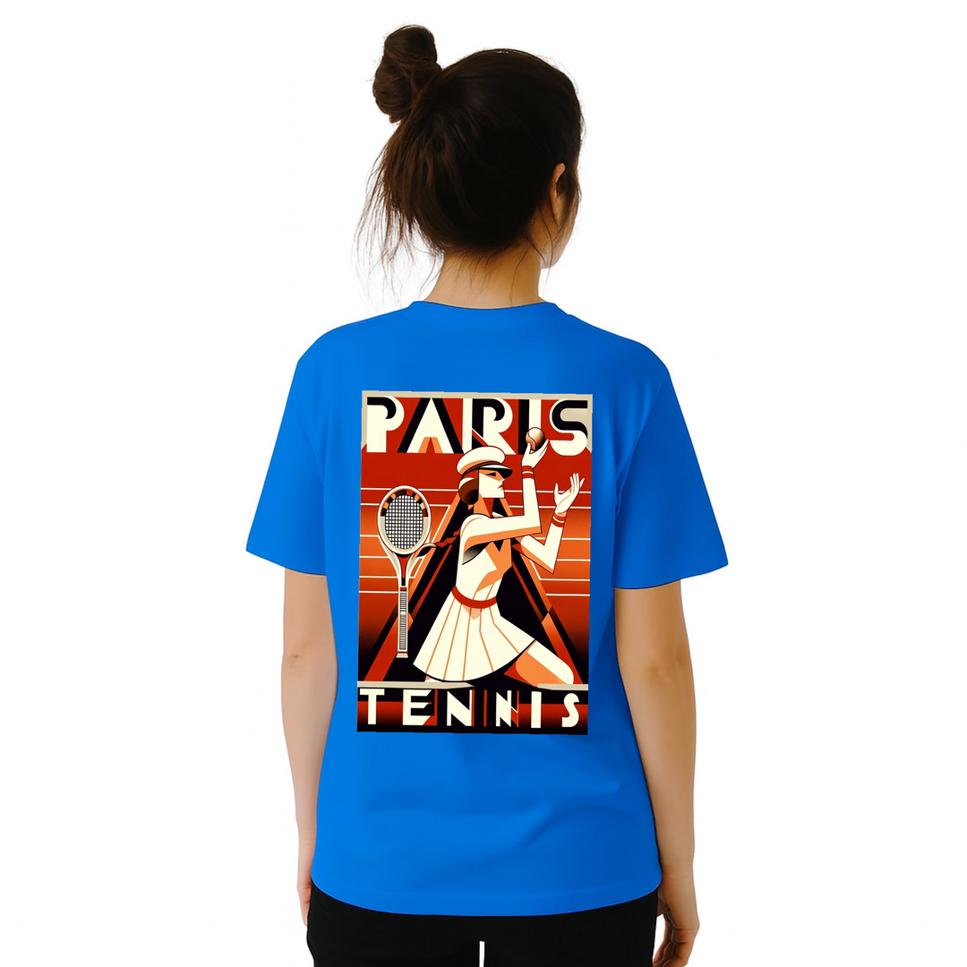 パリのテニスTシャツ。テニス愛好家とファッション好きに最適なスタイルを提供します。エレガントなデザインで、コート内外での印象を与えます。サイズはSからXXLまで。