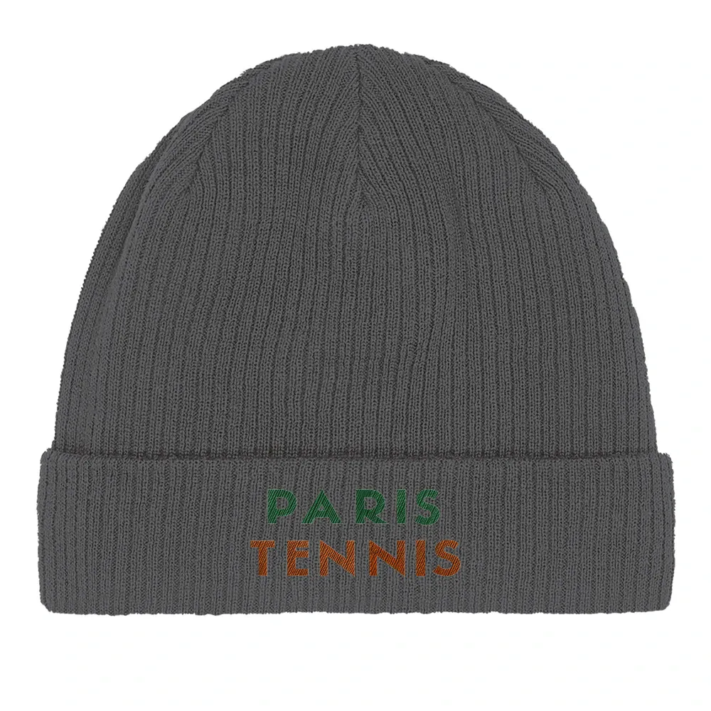 un style bonnet Paris Tennis 1 100 % coton bio confort respect environnement respirant brodé idéal intérieur extérieur mode durabilité