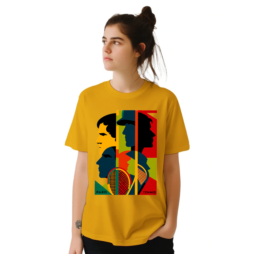 テニス愛好者にぴったりのトーナメントテニスTシャツ。スタイリッシュなデザインで、コートでも観客席でも活躍します。快適なコットン素材で、あなたのワードローブに欠かせない一着です。