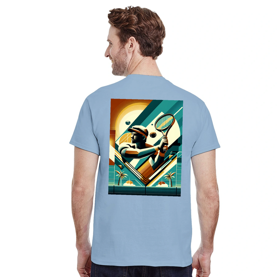 T-shirt de ténis Miami, com design vibrante, ideal para entusiastas do ténis e amantes de Miami. Perfeito para o court ou uso