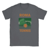 T-shirt T exclusif thème tennis Rome parfait passionnés style sport design unique capture élégance italienne énergie court une tenue décontractée sportive tailles SML XL XXL