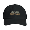 casquette New York Football Broded Cap accessoire vintage idéal 100 % coton brossé élégant profil baslets œil réglable effet laiton visière pré-incurvée tenues