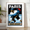 space stunning 2024 Paris Olympics poster thrilling sport ice hockey sports enthusiasts vibrant print spirit yours today dimensions cm formats A4 A0