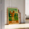 space captivating golf poster art iconic Aix Marseille rich brown green hues vintage best gift golfers dad man sizes A4 cm A0