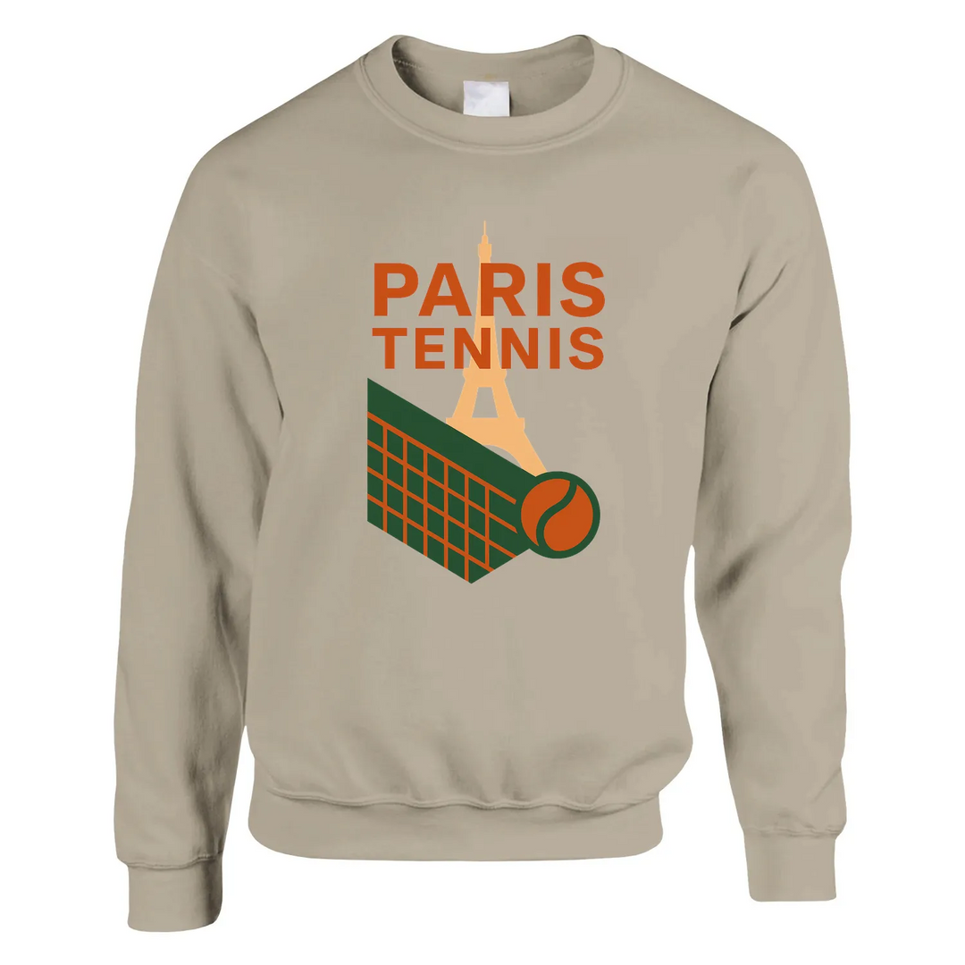 Parīzes tenisa džemperis ar mīkstu un izturīgu audumu, kas sastāv no 50% kokvilnas un 50% poliestera. Klasisks griezums un el
