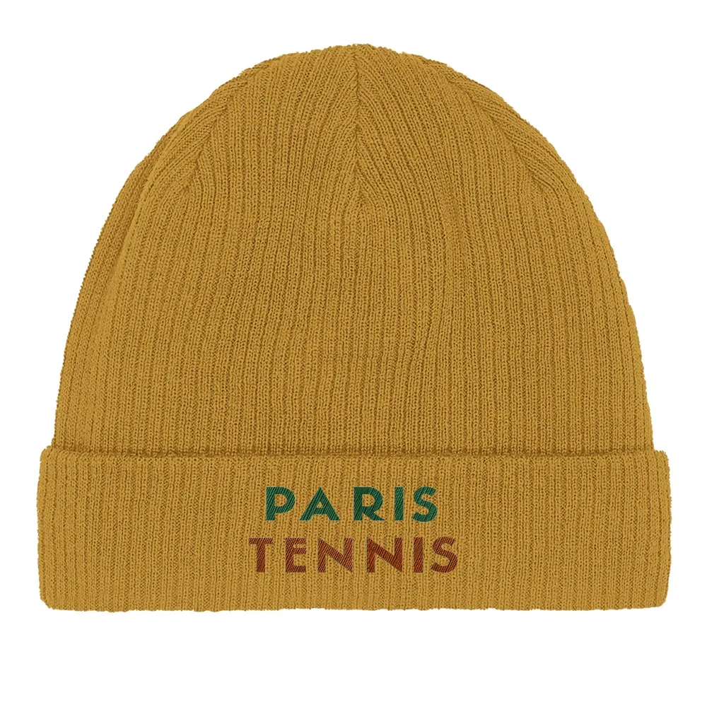 un style bonnet Paris Tennis 1 100 % coton bio confort respect environnement respirant brodé idéal intérieur extérieur mode durabilité
