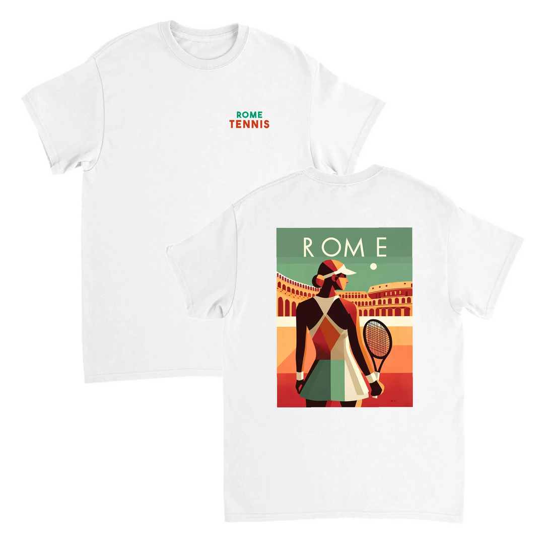 T-shirt wardrobe Roma Tennis t shirt passionate fans stylish athletes tee vibrant graphic perfect court love game soft breathable cotton fabric ultimate comfort