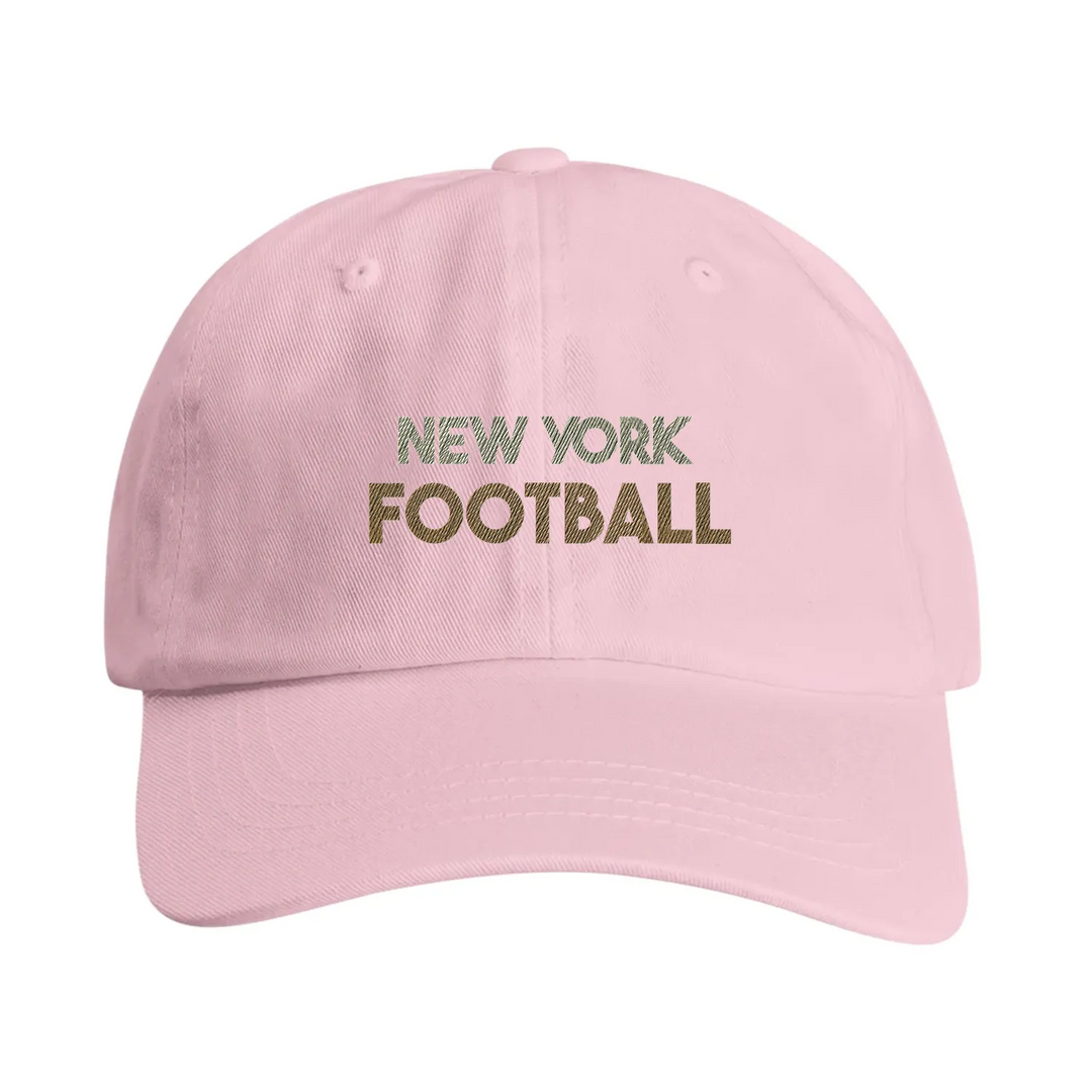 casquette New York Football Broded Cap accessoire vintage idéal 100 % coton brossé élégant profil baslets œil réglable effet laiton visière pré-incurvée tenues