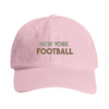 casquette New York Football Broded Cap accessoire vintage idéal 100 % coton brossé élégant profil baslets œil réglable effet laiton visière pré-incurvée tenues