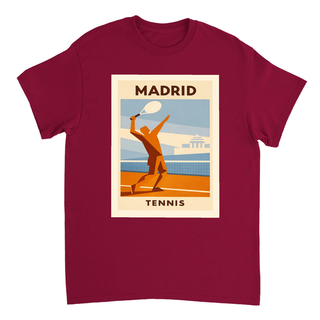 T-shirt τένις Μαδρίτης, με ζωντανό σχέδιο που αποτυπώνει την κουλτούρα του τένις στη Μαδρίτη. Ιδανικό για αθλητές και λάτρεις