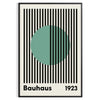 Bauhaus poster art Circle Green Line blue gray hues print modern flair space today unframed version perfect wall