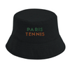 Paris Tennis 1 Bob brodé un chapeau chic éco-responsable sergé coton bio OCS style peau une protection UPF50 mode durable élégance naturelle