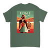 情熱的なファンとスタイリッシュなアスリートのためにデザインされたローマテニスTシャツ。コート内外での着用に最適な鮮やかなテニスグラフィックが特徴。柔らかく通気性のあるコットン素材で快適さを提供します。