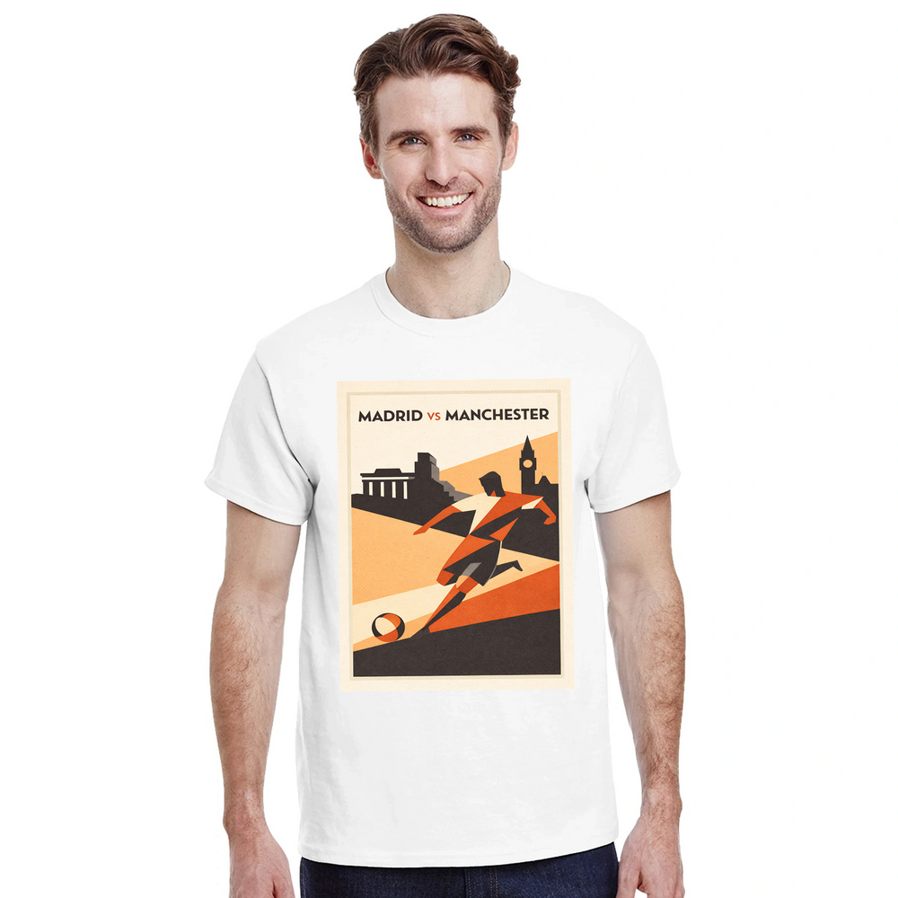T-shirt passion Madrid football culture stylish t shirt bold design heart city vibrant sports scene game days casual outings tee comfort style today luxury super - soft cotton