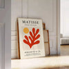 space vibrant Henri Matisse poster bold black orange hues iconic Papiers Découpés 23 series decor stunning wall art available framed unframed prints A4 cm A0