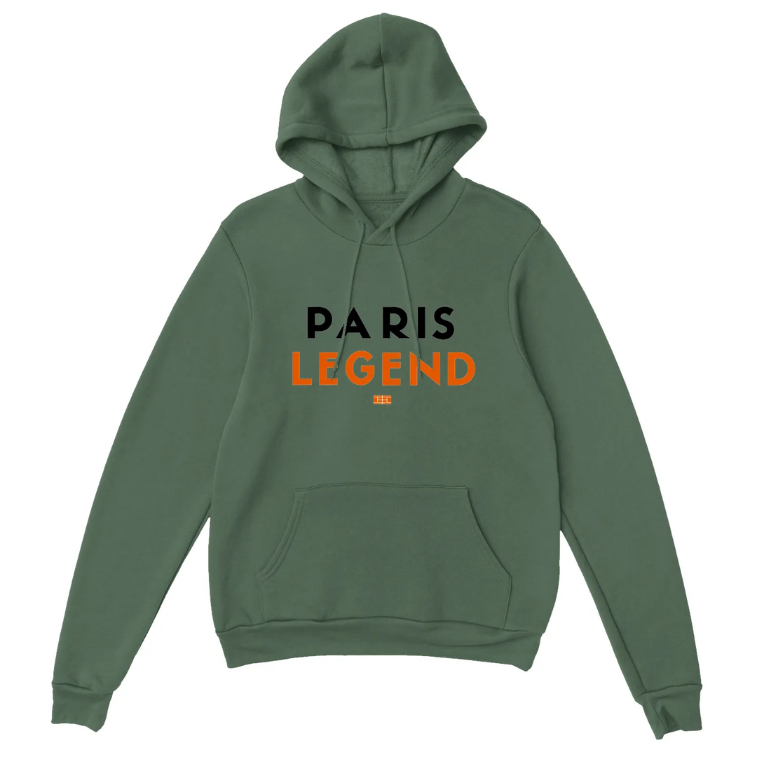 Hoodie Tennis Paris Legend ar mīkstu kokvilnas un poliestera maisījumu, ērta kapuce un priekšējā kabata, ideāli piemērots ikd