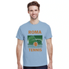 テニス愛好家に最適なローマテニスTシャツ。鮮やかなデザインでゲームの精神を称え、高品質な素材で快適さと耐久性を提供します。