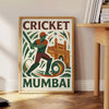 ムンバイのスポーツ文化を祝うクリケットテーマのポスター。グレーとホワイトの洗練されたデザインで、クリケット愛好者に最適です。サイズはA4、30x40cm、50x70cm、60x80cm、A0からお選びいただけます。