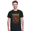 Image Black de Paris 1924 Vintage Cartoon Tennis Tshirt [color:black] [view:front]