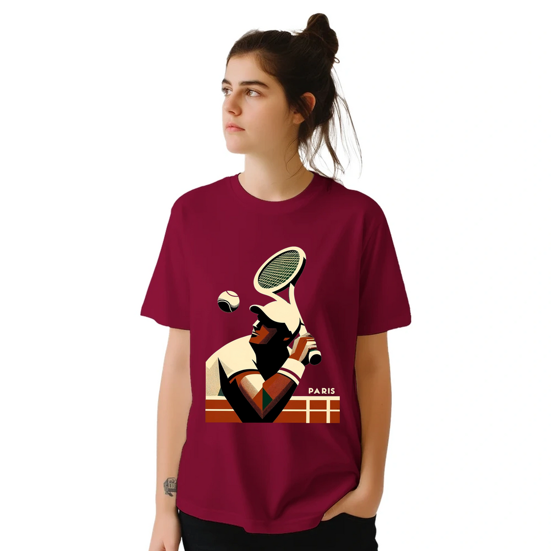 T-shirt de ténis elegante e confortável, ideal para jogar ou ver o jogo. Disponível em vários tamanhos