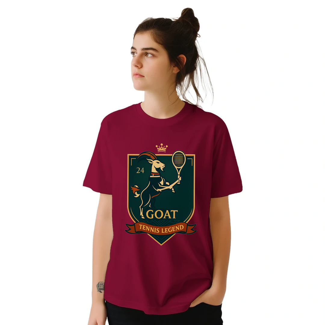 Camiseta exclusiva "Tennis GOAT Nole" para fãs de Novak Djokovic, confeccionada em algodão de alta qualidade para conforto e